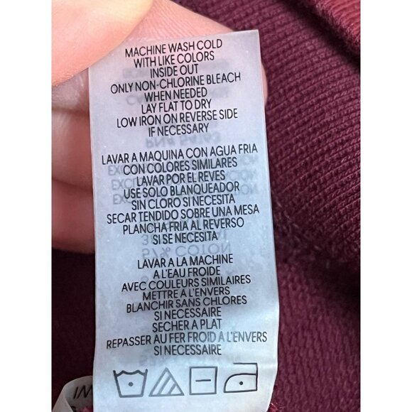 Karl Lagerfeld NWOT Studded Sweatshirt Crimson Red Medium - Picture 10 of 10